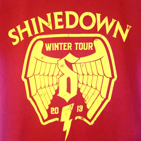 Shinedown 2013 Concert Winter Tour Band Tee Men Sz S Collectable Rock Music - Picture 1 of 5